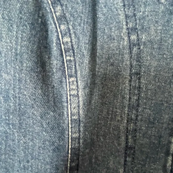 80s Mini Zip Up Denim Dress 4P - Picture 14 of 15